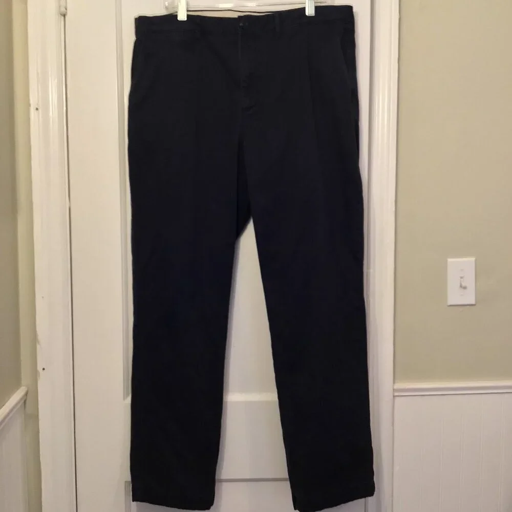 J.Crew Classic Straight Fit Flannel-lined Navy Cabin Chino Pant Men Size 36x32